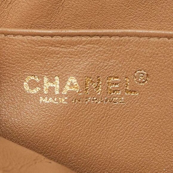 Chanel Beige Square Quilted Lambskin Gold Handcuff Wristlet Clutch Bag - Picture 8 of 12